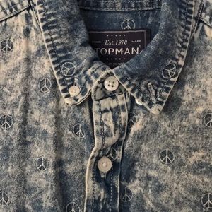 Boyfriend button up denim shirt